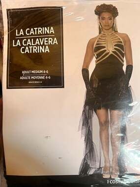 Party City La Catrina La Calavera Catrina Costume Adult Medium 4-6